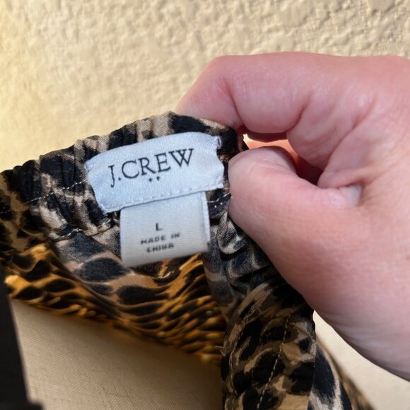 Jcrew Factory Midi Leopard Print Skirt - Size Large - Picture 6 of 6